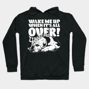 Sleepy English Bulldog Cartoon Hoodie